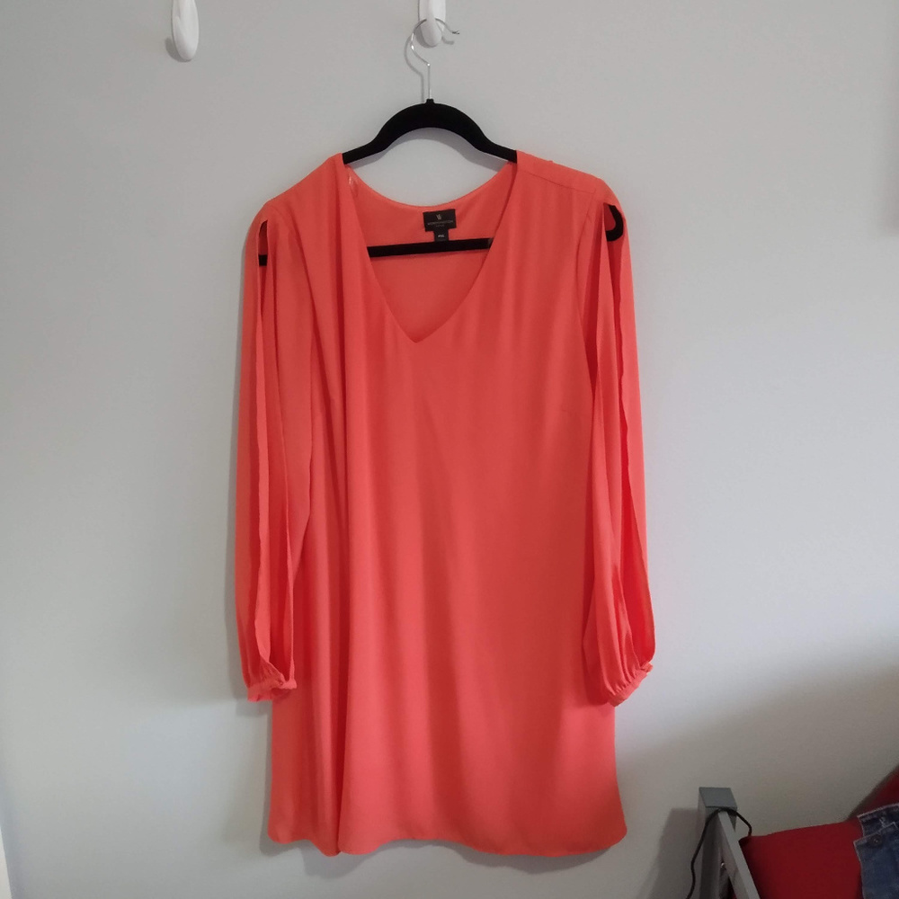 Coral Split-sleeve dress  (PXL)